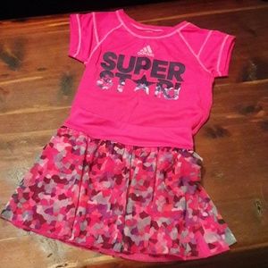 Adidas toddler girl set 2t